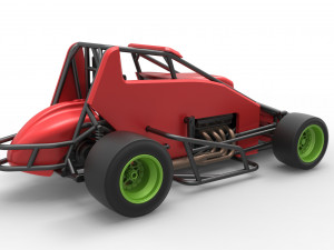 Pavement Sprint car Scale 1 to 25 Modèles 3D en vedette