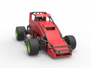 Pavement Sprint car Scale 1 to 25 Modèles 3D en vedette