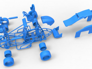 Pavement Sprint car Scale 1 to 25 Modèles 3D en vedette