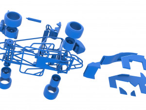 Pavement Sprint car Scale 1 to 25 Modèles 3D en vedette