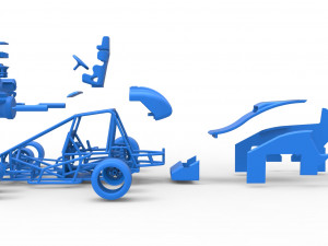 Pavement Sprint car Scale 1 to 25 Modèles 3D en vedette