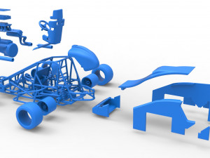 Pavement Sprint car Scale 1 to 25 Modèles 3D en vedette