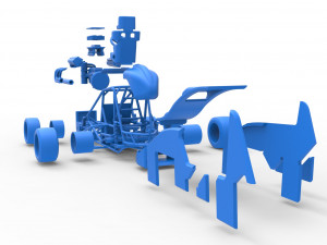 Pavement Sprint car Scale 1 to 25 Modèles 3D en vedette
