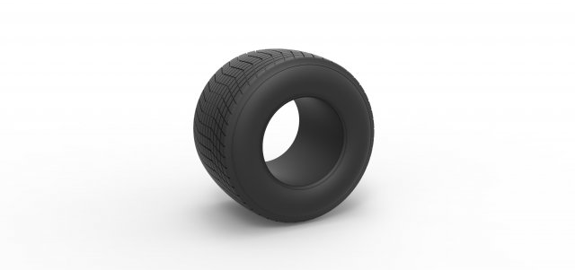 Dirt Sprint racing tire 20 Scale 1 to 25 3Dプリントモデル .c4d .max .obj .3ds .fbx .stl .blend 