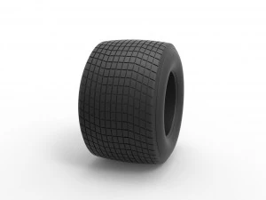 Dirt Sprint racing tire 20 Scale 1 to 25 3D Print Model