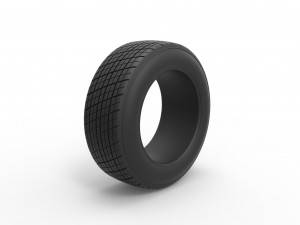 Dirt Sprint racing front tire 7 Scale 1 to 25 3D Принт Модель