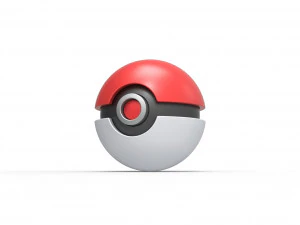 Poke Ball 3D Print Model