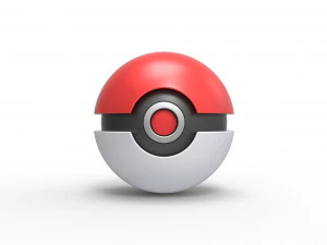 Poke Ball 3D Print Model