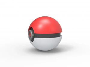 Poke Ball 3D Print Model