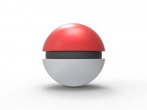 Poke Ball 3D Print Model