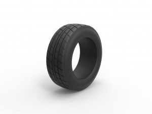 Dirt Sprint racing front tire 8 Scale 1 to 25 Modello di stampa 3D