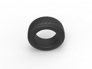 Dirt Sprint racing front tire 8 Scale 1 to 25 Modello di stampa 3D