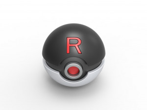 Team Rocket Ball Model Cetak 3D