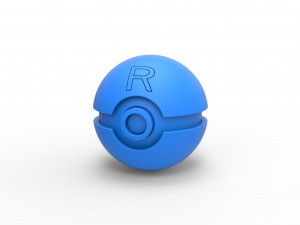 Team Rocket Ball Model Cetak 3D