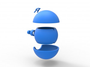 Team Rocket Ball Model Cetak 3D