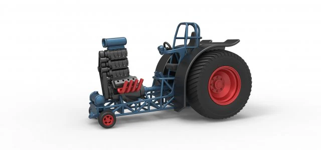Fun short Super modified Pulling tractor Version 2 Scale 1 to 25 3D Print Model .c4d .max .obj .3ds .fbx .stl .blend