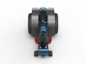 Fun short Super modified Pulling tractor Version 2 Scale 1 to 25 Model Cetak 3D