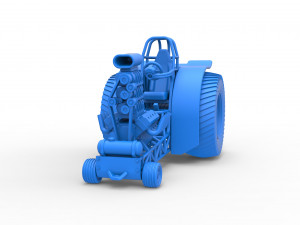 Fun short Super modified Pulling tractor Version 2 Scale 1 to 25 Model Cetak 3D