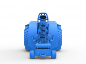 Fun short Super modified Pulling tractor Version 2 Scale 1 to 25 Model Cetak 3D