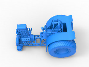 Fun short Super modified Pulling tractor Version 2 Scale 1 to 25 Model Cetak 3D