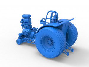 Fun short Super modified Pulling tractor Version 2 Scale 1 to 25 Model Cetak 3D