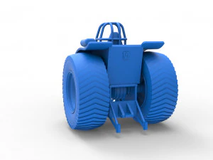 Fun short Super modified Pulling tractor Version 2 Scale 1 to 25 3D Print Model
