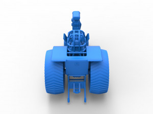 Fun short Super modified Pulling tractor Version 2 Scale 1 to 25 Model Cetak 3D