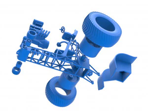 Fun short Super modified Pulling tractor Version 2 Scale 1 to 25 3D Print Model