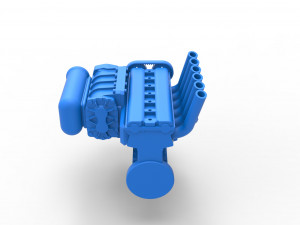 Supercharged straight-six engine Version 2 Scale 1 to 25 3D Принт Модель