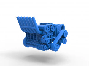 Supercharged straight-six engine Version 2 Scale 1 to 25 3D Print Model