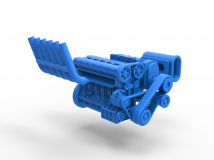 Supercharged straight-six engine Version 2 Scale 1 to 25 3D Принт Модель