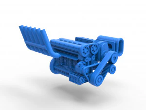 Supercharged straight-six engine Version 2 Scale 1 to 25 3D Print Model