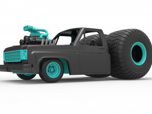 Concept dragster truck Scale 1 to 25 3D Print Model