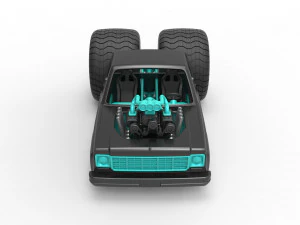 Concept dragster truck Scale 1 to 25 3D Print Model