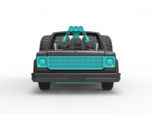Concept dragster truck Scale 1 to 25 3D Print Model