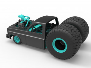 Concept dragster truck Scale 1 to 25 3D Print Model