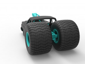 Concept dragster truck Scale 1 to 25 3D Print Model