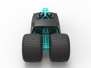 Concept dragster truck Scale 1 to 25 3D Print Model