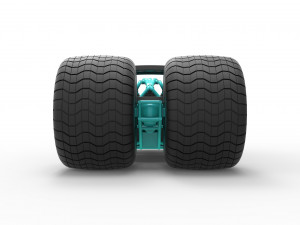 Concept dragster truck Scale 1 to 25 3D Print Model