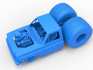 Concept dragster truck Scale 1 to 25 3D Print Model