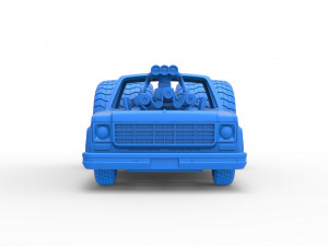 Concept dragster truck Scale 1 to 25 3D Print Model