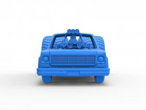 Concept dragster truck Scale 1 to 25 3D Print Model