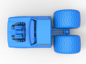 Concept dragster truck Scale 1 to 25 3D Print Model