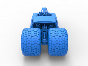 Concept dragster truck Scale 1 to 25 3D Print Model