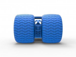 Concept dragster truck Scale 1 to 25 3D Print Model