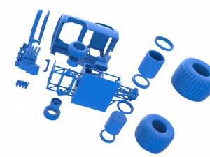 Concept dragster truck Scale 1 to 25 3D Print Model