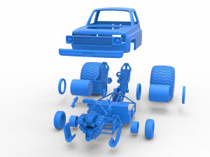 Concept dragster truck Scale 1 to 25 3D Print Model