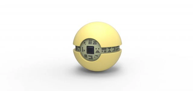 Pokelantis Ball 3D Print Model .c4d .max .obj .3ds .fbx .stl .blend 