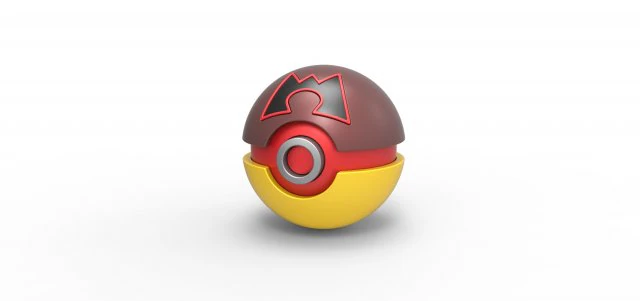 Team Magma Ball 3D Print Model .c4d .max .obj .3ds .fbx .stl .blend 