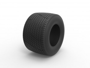 Dirt Sprint racing tire 21 Scale 1 to 25 3D-Druckmodell